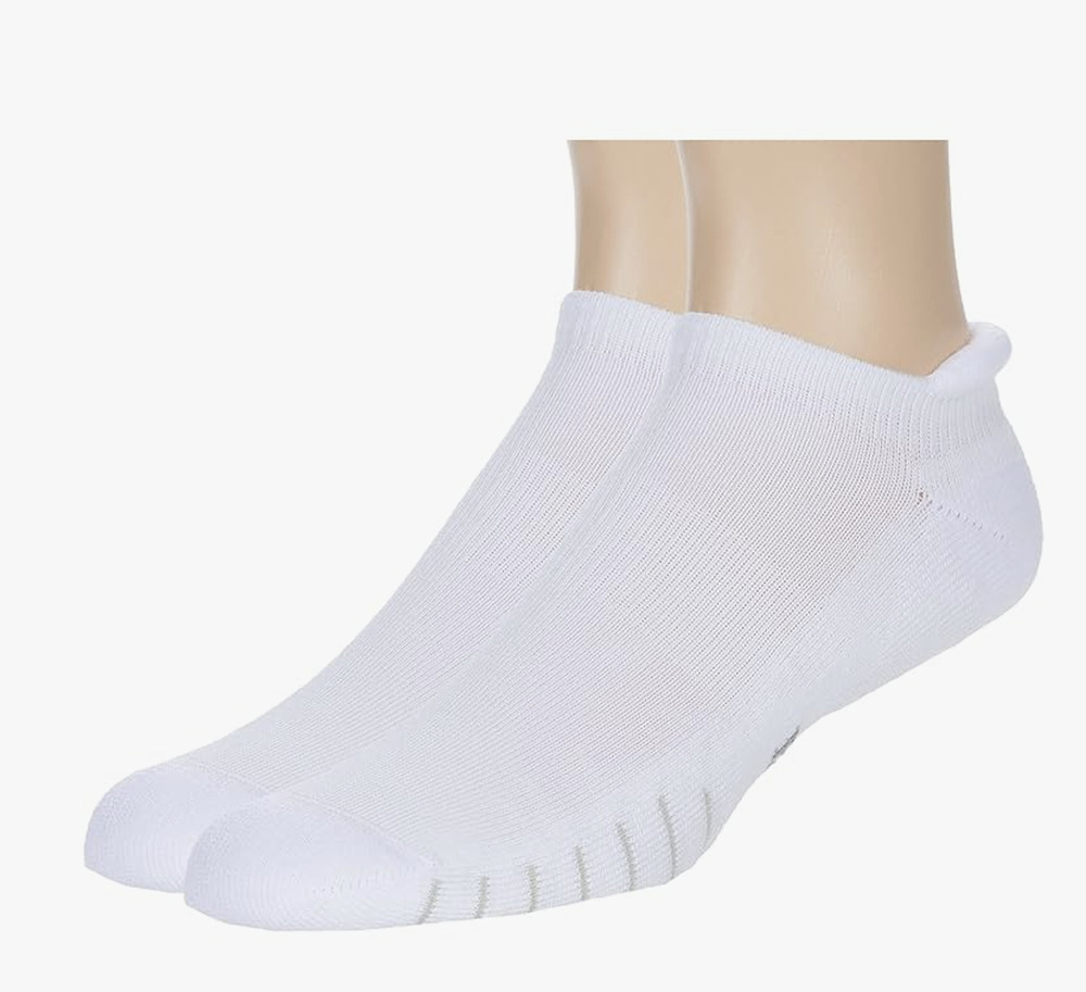 Eurosock Unisex Adult's L 2-Pack White Ace Cool Tab No-Show Socks I28-22